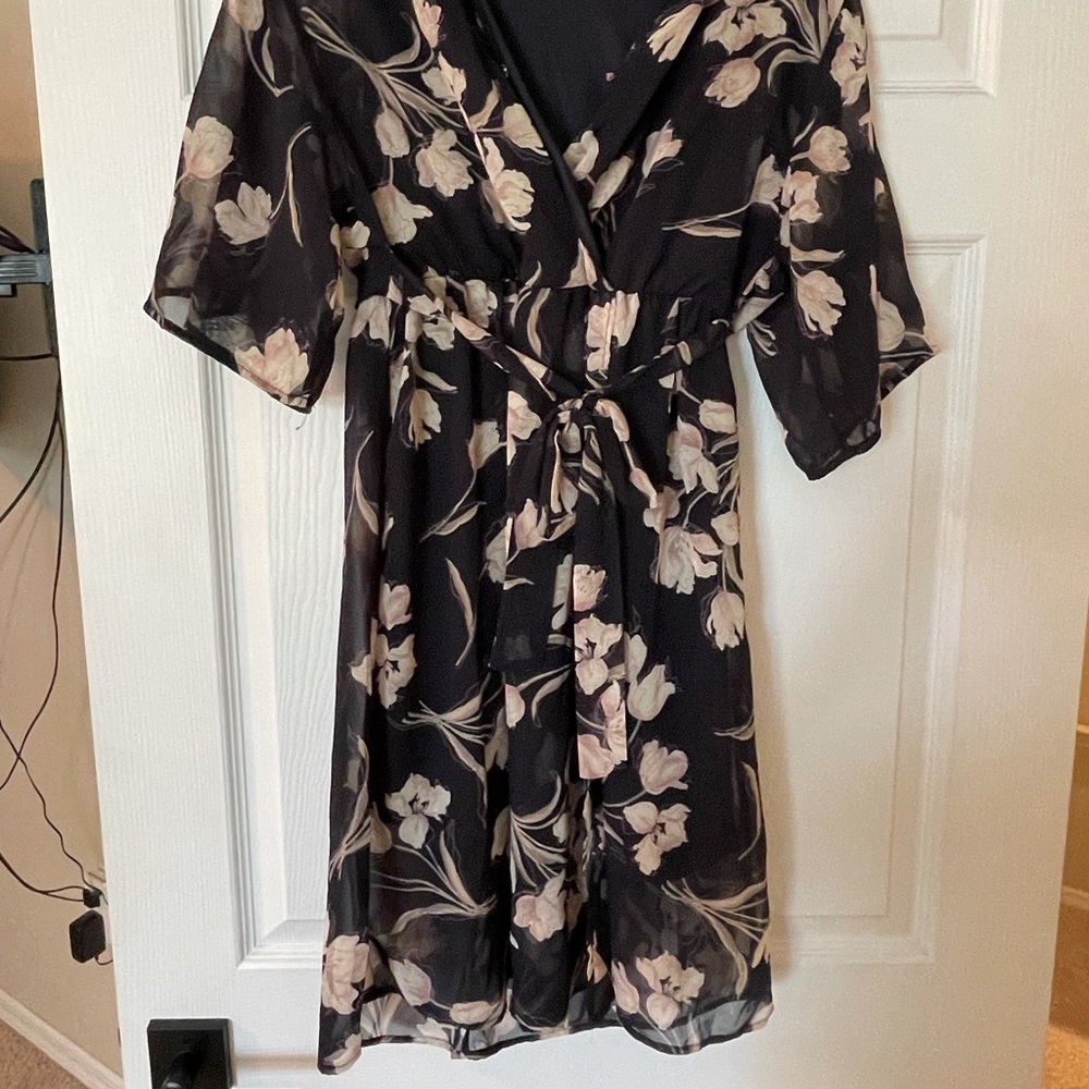 Formal dark blue flower dress